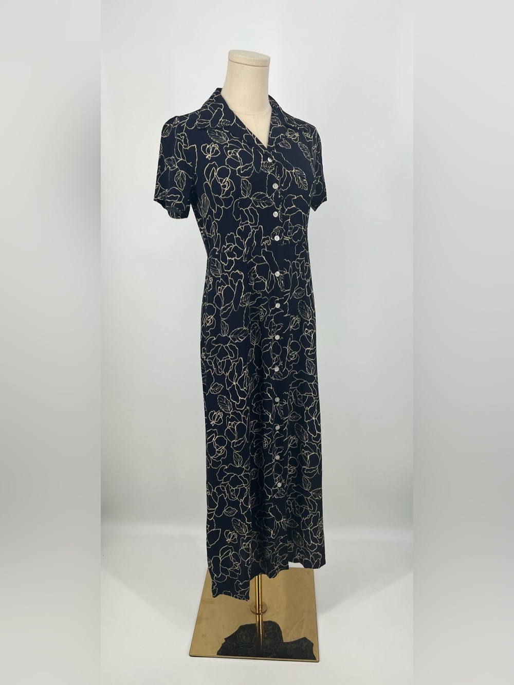 Vintage Eddie Bauer floral Midi Dress | XSP NWT - Picture 2 of 10